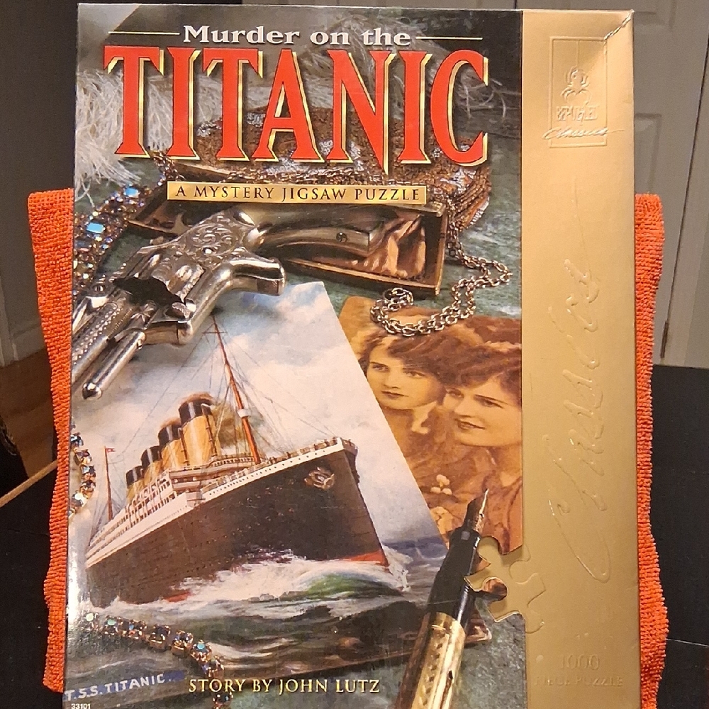 Titanic Mystery Jigsaw Puzzle with Gold Accents